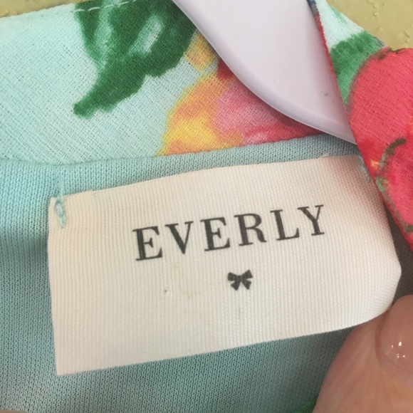 EVERLY Floral Print Bright High Neck Dress - Picture 7 of 10